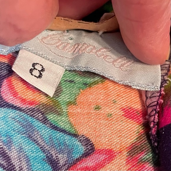 African Kenya Dress w/Button Side Slit, Blue Multi-Color, Alexander Campbell, 8 - Picture 10 of 13